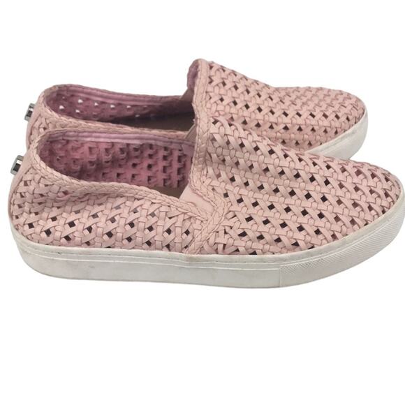 Steve Madden Adly Slip On Shoes Sneakers Woven Leather Blush Pink Size 6 - Picture 3 of 11